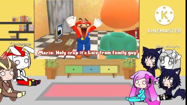 My team,OC's and Moneko reacts to SMG4 Mario react to Nintendo memes ft Luigi смотреть онлайн