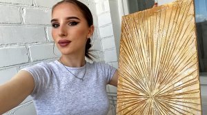 Как повторно использовать холст на подрамнике | интерьерная картина из декоративной шпаклёвки