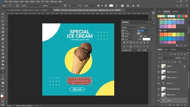 Photoshop Tutorial: Simple Social Media Ads#1 смотреть онлайн