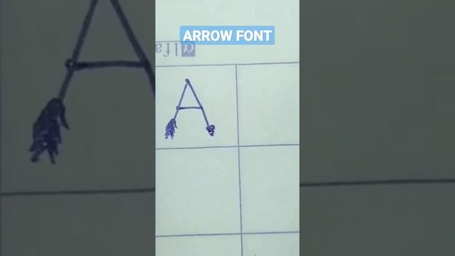 how to write arrow font #handwriting смотреть онлайн