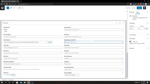 How to Bind Zoom Meetings with Events from Wordpress Backend смотреть онлайн