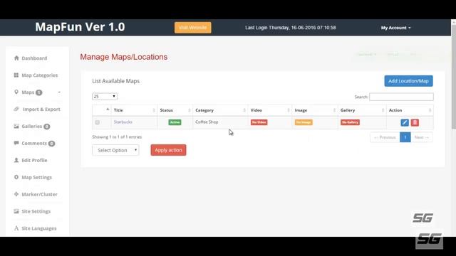 MapFun Ver 1.0 Google Map PHP Mysql First Run смотреть онлайн