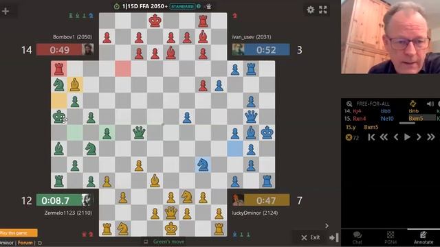 4 Player Chess FFA 05 (all 2000+ game review) смотреть онлайн