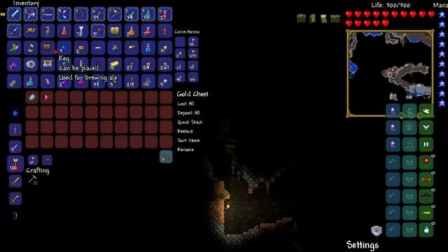 Гуляю по шахте в поисках золота! Золотые сундуки и руды |Прохождение Terraria В Эксперт Моде Часть смотреть онлайн