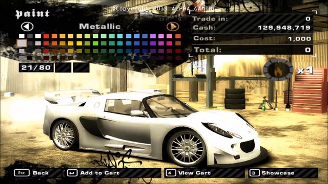 NFS:Most Wanted(2005)Black Edition Lotus Elise Full Customization