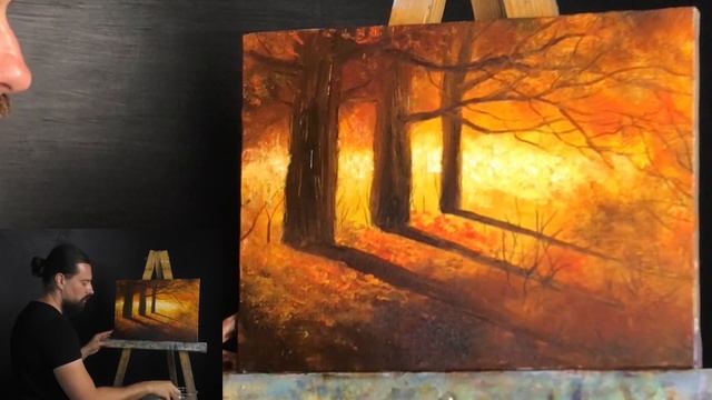 Мастер-Класс - Осенний Пейзаж. Часть 1 смотреть онлайн