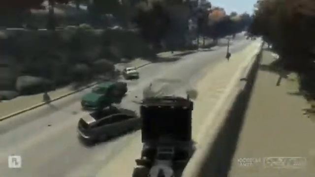GTA 4-Audi A6 blow using truck смотреть онлайн