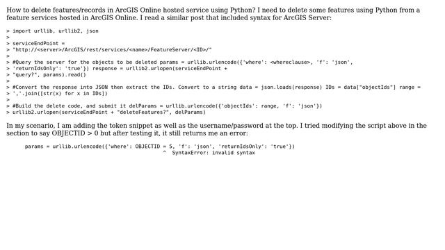 GIS: How to delete features/records in ArcGIS Online hosted service using Python? (3 Solutions!!) смотреть онлайн