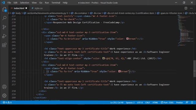 How to create responsive Portfolio/Personal Profile website (HTML5,CSS3 Bootstrap 4 tutorial)-part смотреть онлайн