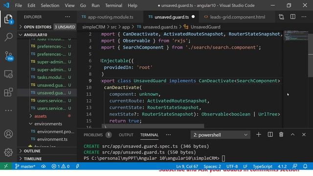 Angular 10 Tutorial #52 - Route Guards - CanDeactivate | Angular 10 Tutorial For Beginners смотреть онлайн