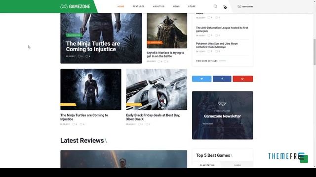 Gamezone Gaming Blog and Store WordPress Theme Justy Nik смотреть онлайн