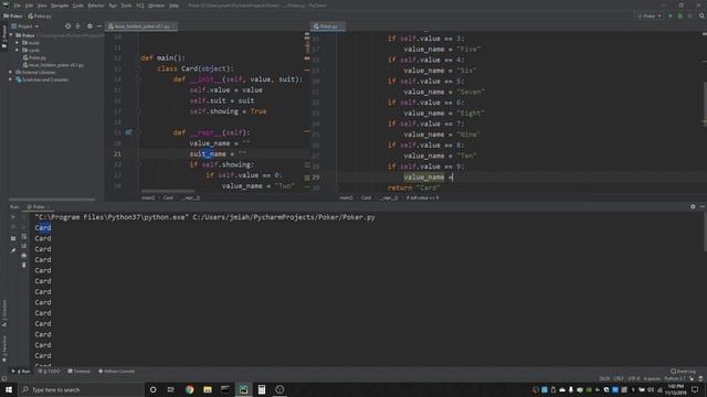 Poker with Python #2 - Using __repr__ on Card objects to see Suits and Values смотреть онлайн