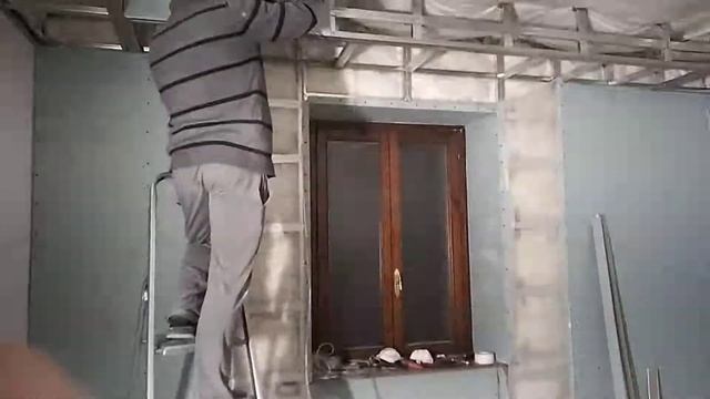 Утепление стен минватой .