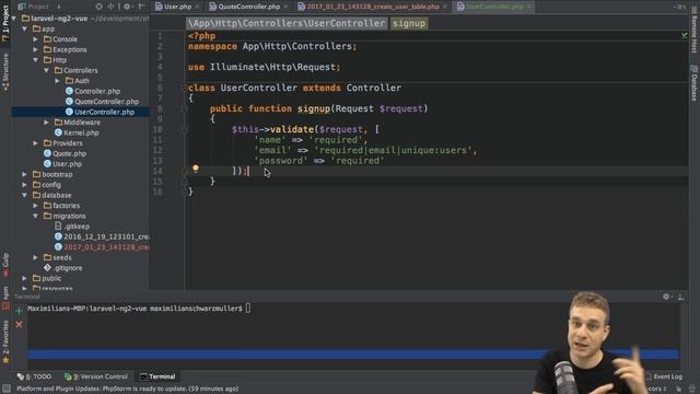 LARAVEL API + SPA SIGNUP | Laravel + Angular 2 / Vue.js 2 смотреть онлайн