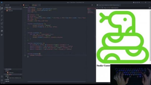 AMSR Programming - Snake Game in Java Script - No Talking!