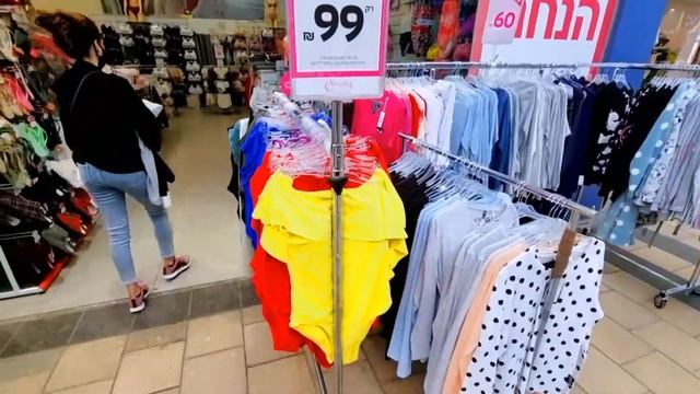 ISRAEL .SHOPPING and WALKING. Выбираем посуду и обувь. Дешёвая и дорогая одежда. смотреть онлайн