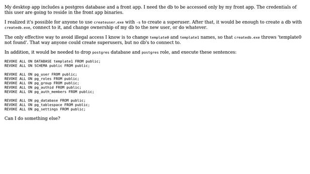 Secure postgres 9.5 database packed on Windows desktop application смотреть онлайн