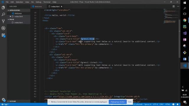 Basit Web Uygulaması 2 Tasarım Bootstrap смотреть онлайн