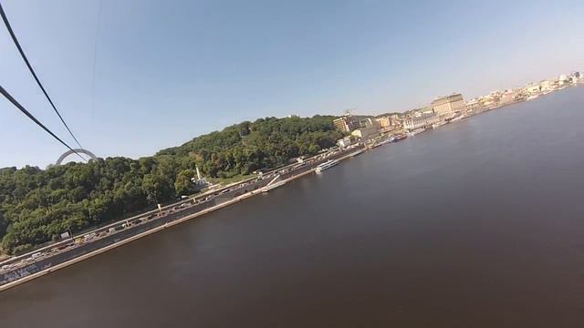 Троллей через Днепр | Zip-Line (Trolley) across the river Dnepr in Ukraine смотреть онлайн