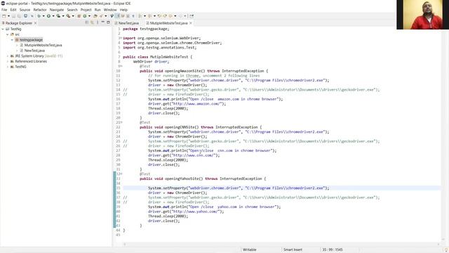 How to run multiple tests in Selenium using TestNG смотреть онлайн