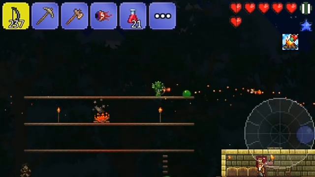Прохождение Terraria на Android (стрелок) первый босс смотреть онлайн