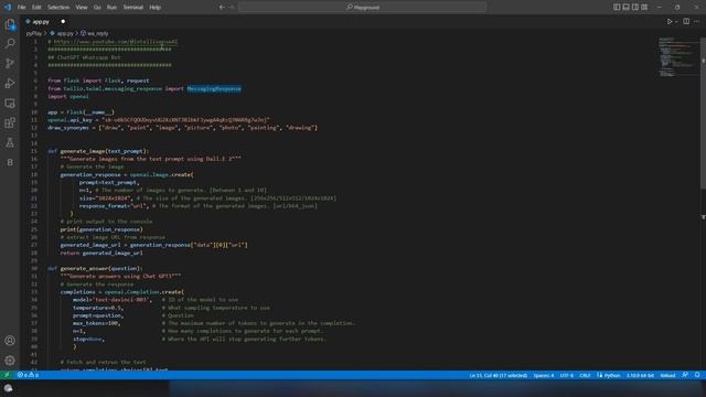 Building a WhatsApp Bot with ChatGPT and DALL-E with Python - A Step-by-Step Guide смотреть онлайн