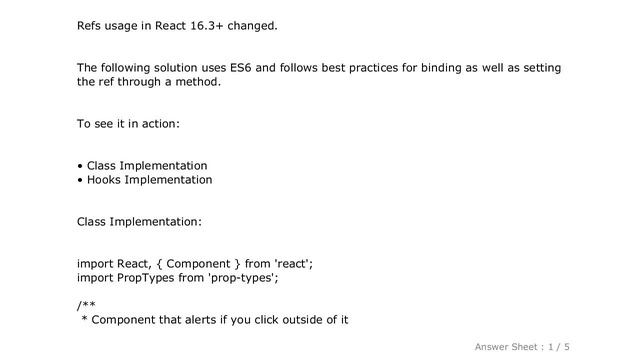 JavaScript : Detect click outside React component смотреть онлайн