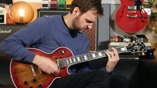 Gibson Custom Les Paul Axcess Custom Figured Top, Ebony Fingerboard, Bengal Burst смотреть онлайн