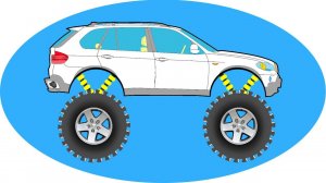 Собираем Монстр Трак из обычных машинок. Учим цвета вместе с Рыжим Ёжиком