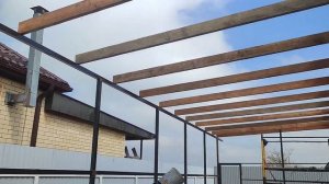 Навес к дому  .    Финальная прямая.      #diy #навес #строюсам #гараж #современныйнавес