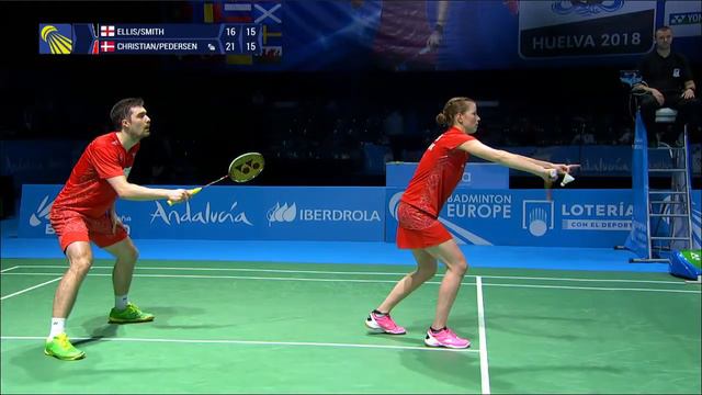Ellis / Smith vs Christiansen / Pedersen (XD, SF) - European C'ships 2018 смотреть онлайн