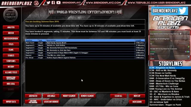 WWE 2010 Summerslam PPV (Total Extreme Wrestling) | TEW 2016