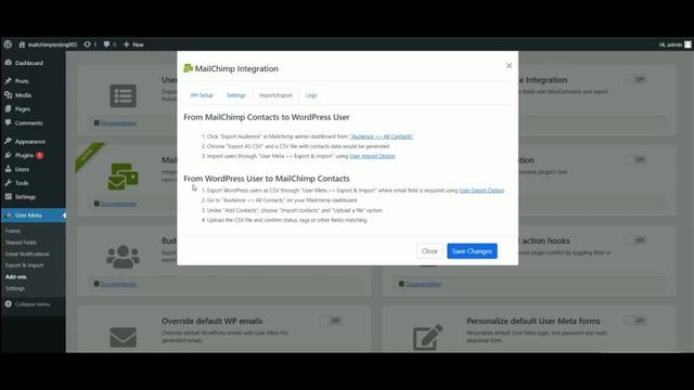 Mailchimp Import and Export Contacts Using User Meta Pro смотреть онлайн