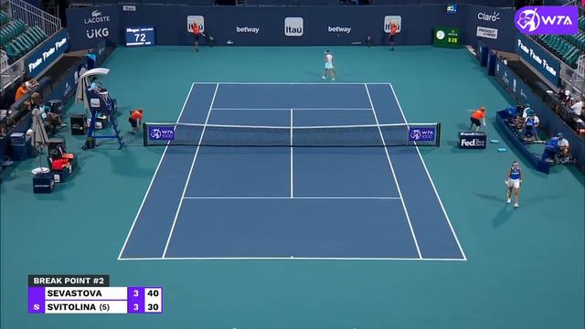 Anastasija Sevastova vs. Elina Svitolina | 2021 Miami Quarterfinals | WTA Match Highlights смотреть онлайн