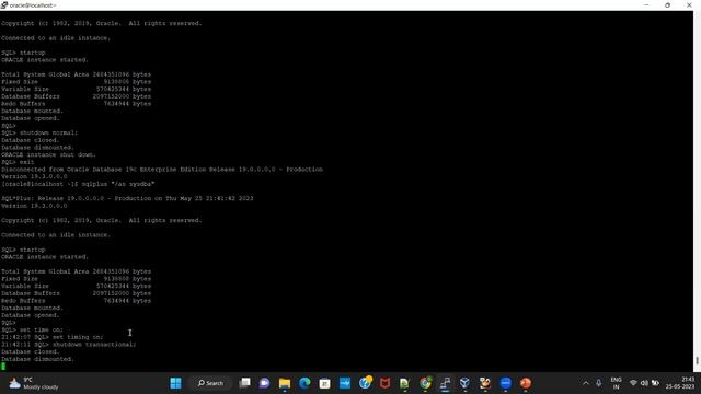 Oracle Class 7 Startup and shutdown options of Oracle database смотреть онлайн