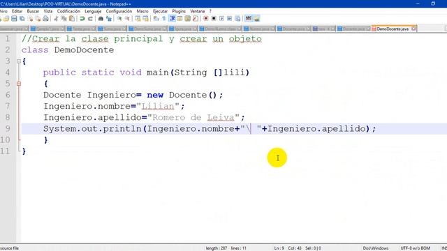 Estructura de clase de java aplicando sentencia de escape смотреть онлайн