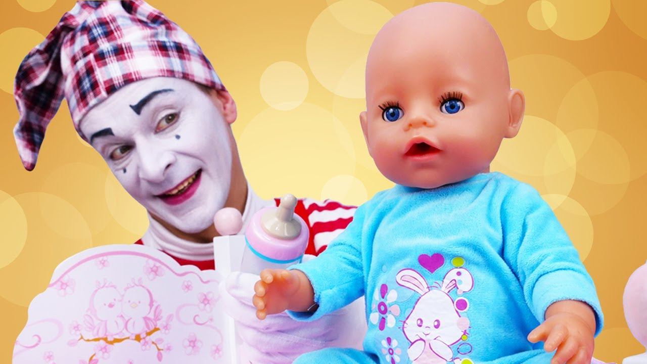 Видео куклы. Беби Бон проснулась! Как Мама игра для девочек. Делаем зарядку и умываемся с Baby Born смотреть онлайн