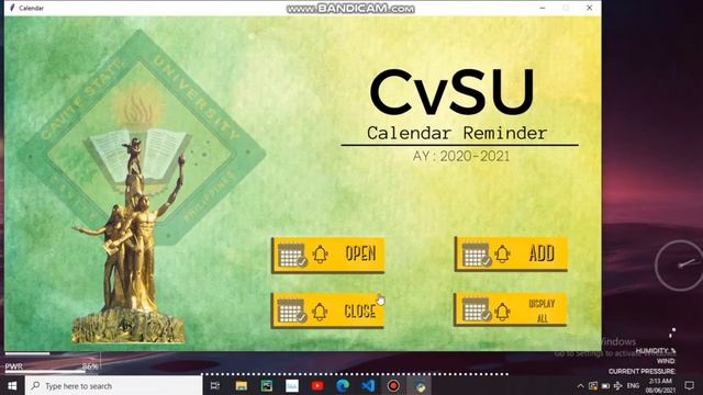 CvSU Calendar Reminder - Making App Using Tkinter Python смотреть онлайн