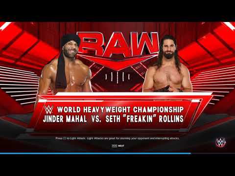 WWE2K23 Jinder Mahal vs Seth Rollins (c) смотреть онлайн