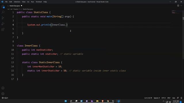 Static Class in Java | Java Tutorial For Beginners | Static Keyword | Java Static Nested Class смотреть онлайн
