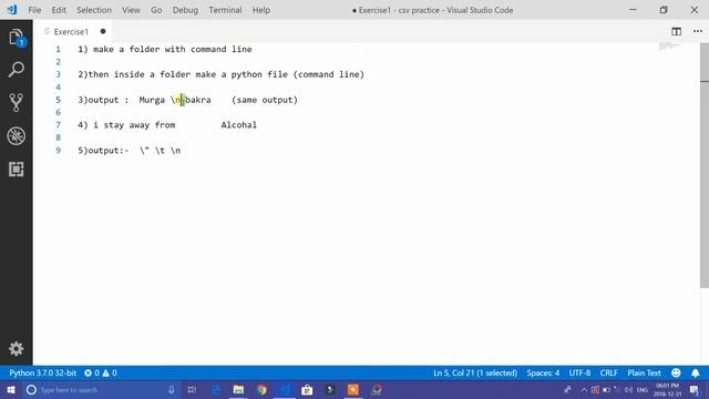 Exercise - Print function & Escape Sequence || Python Tutorial смотреть онлайн