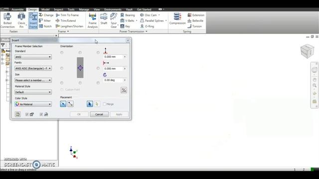 Autodesk Inventor | Frame Generator/Insert Frame смотреть онлайн