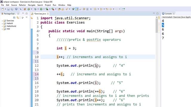 Prefix Postfix operators in Java смотреть онлайн