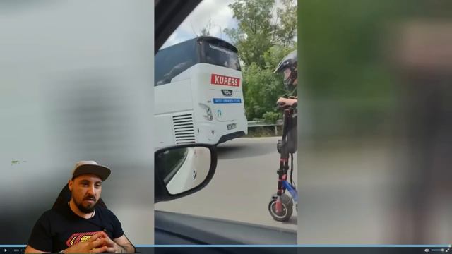 Със 120 км в час на магистралата с тротинетка... смотреть онлайн