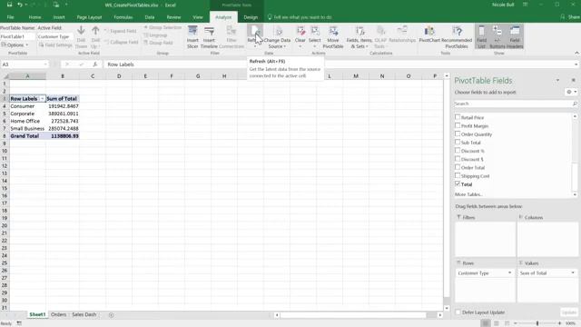 Creating and Modifying a Pivot Table смотреть онлайн
