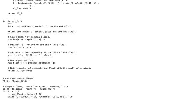Workaround for the precision limitation for Python's round() function смотреть онлайн