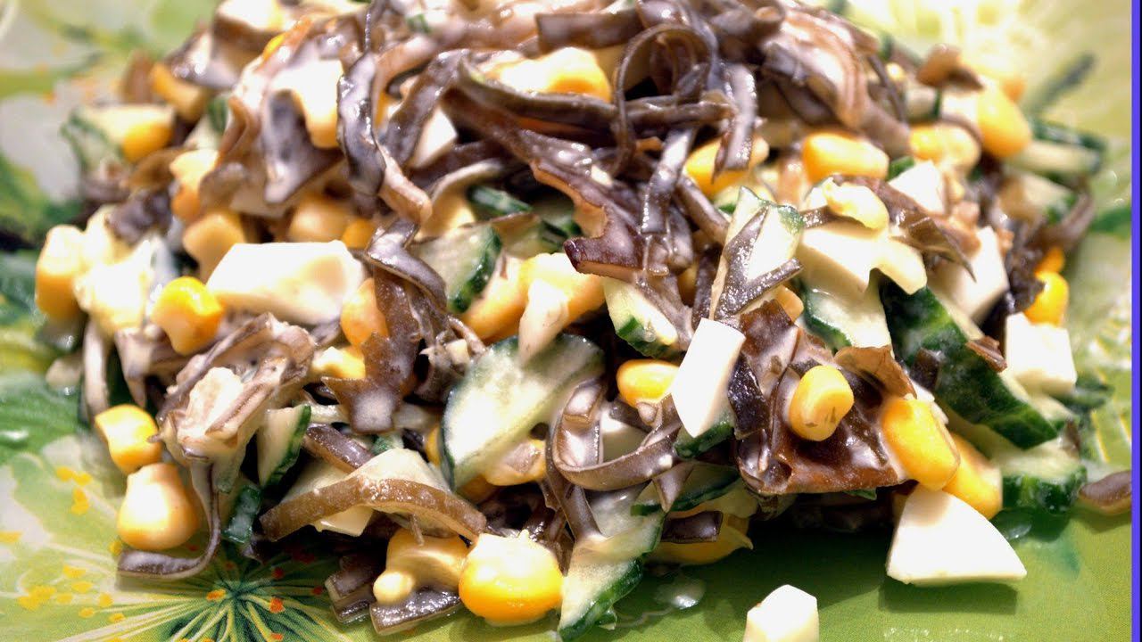 Салат из морской капусты - рецепт простого и вкусного салата. смотреть онлайн
