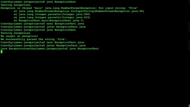Java08: Introducing Exceptions in Java смотреть онлайн