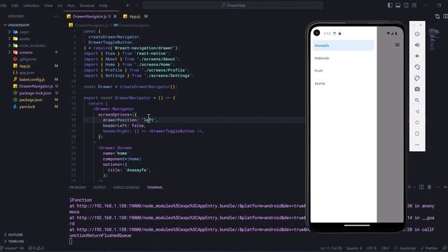 React Native - Drawer Navigator Kullanımı # 2 смотреть онлайн