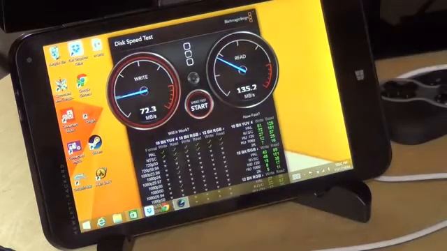 HP Stream 7 $99 Full Windows Tablet PC SSD Disk Speed and Benchmark смотреть онлайн